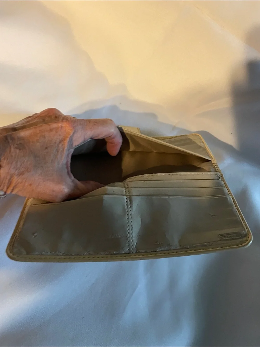 Coach Signature Canvas long Zip Wallet
